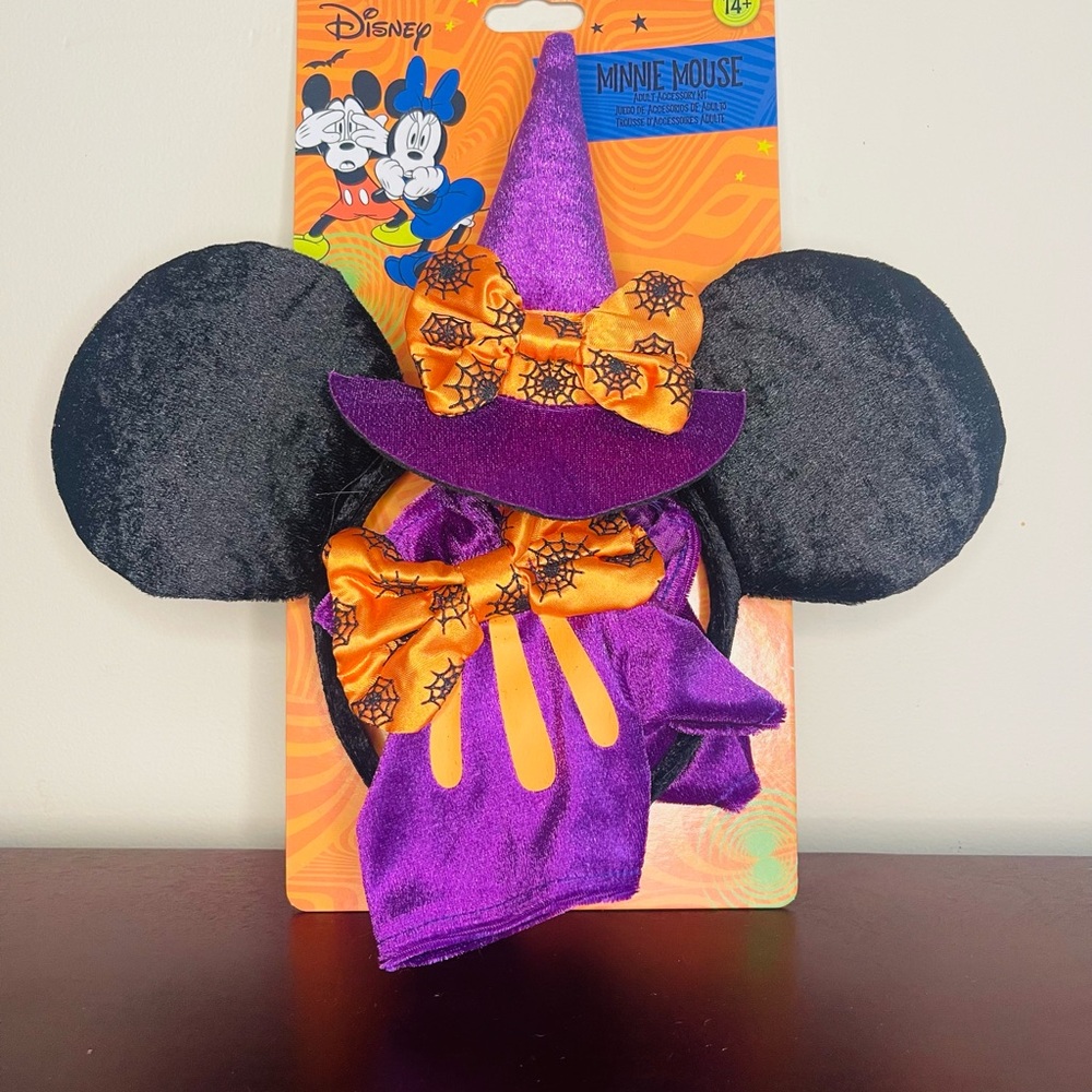Disney Minnie Mouse Witch Costume Set - Black, Purple, and Orange